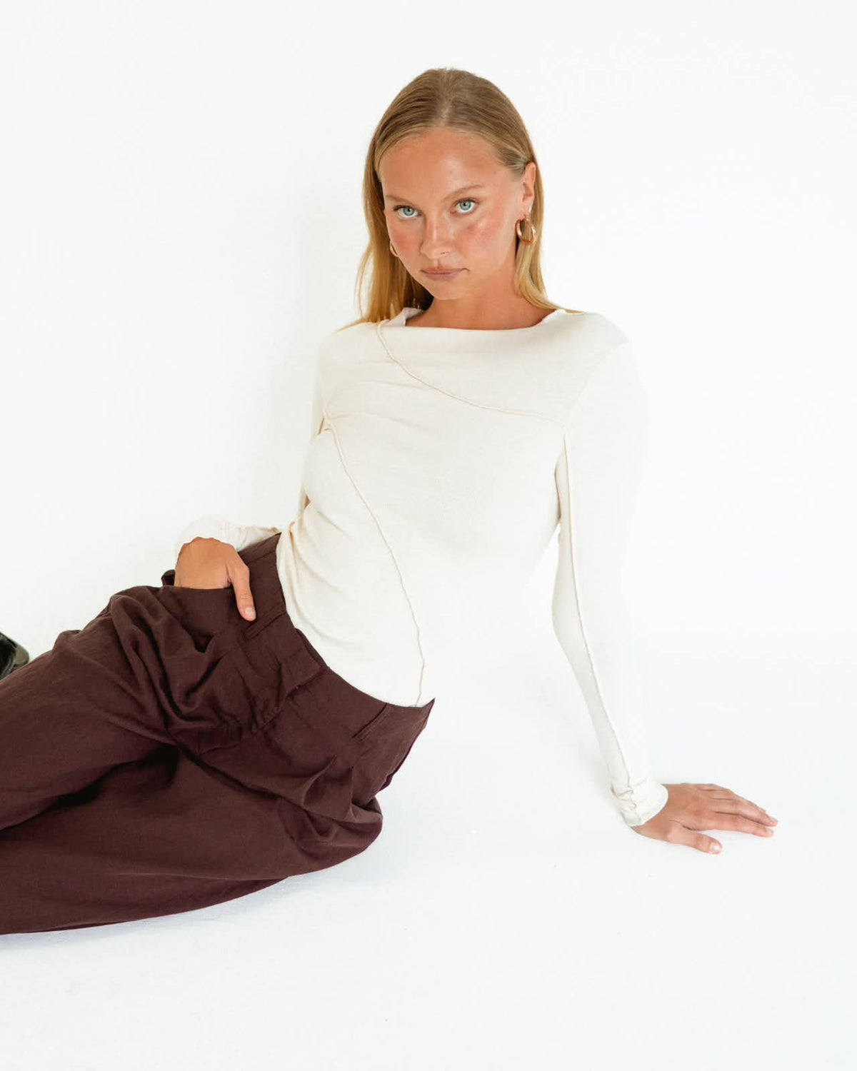 Sita Long Sleeve Top - Ivory