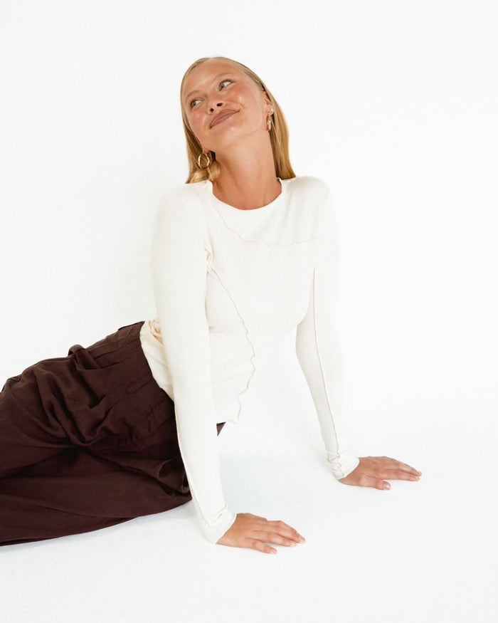 Sita Long Sleeve Top - Ivory