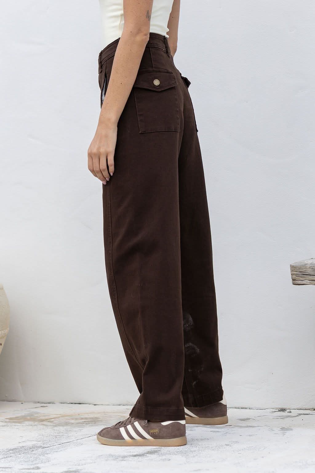Stretch Barrel Jean – Chocolate