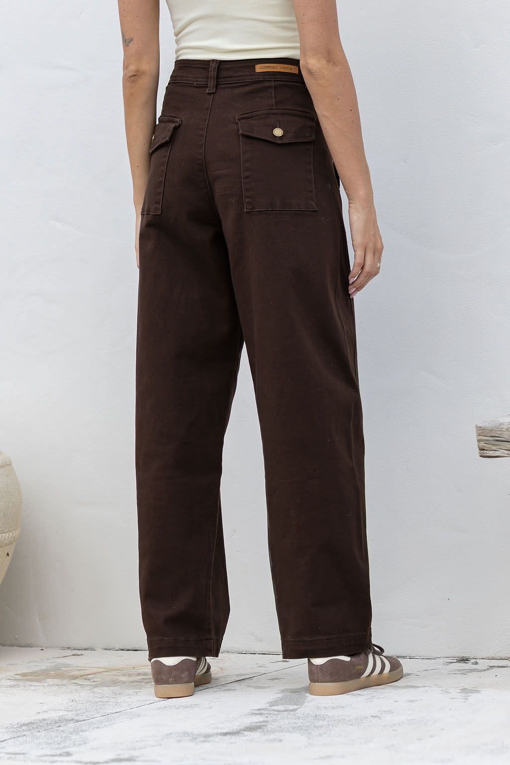 Stretch Barrel Jean – Chocolate