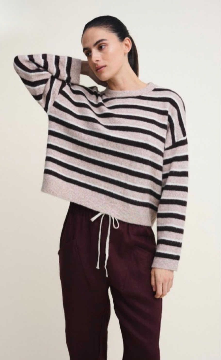 Stripe Otto Knit - Rich Chocolate Stripe