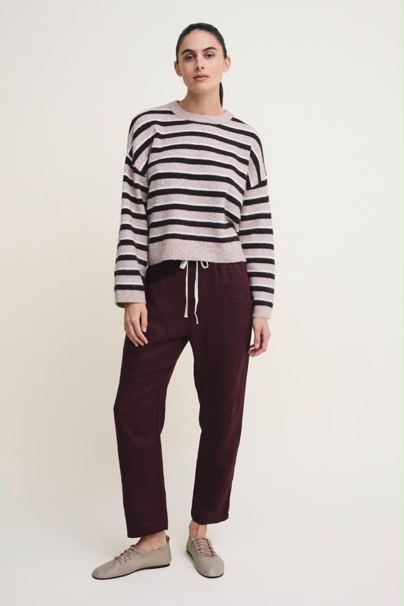 Stripe Otto Knit - Rich Chocolate Stripe