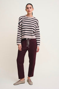 Stripe Otto Knit - Rich Chocolate Stripe