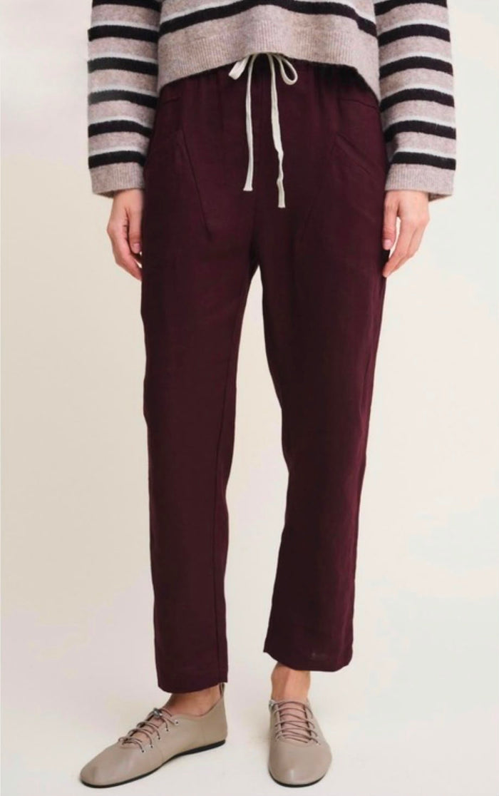 Cherry Linen Luxe Pants
