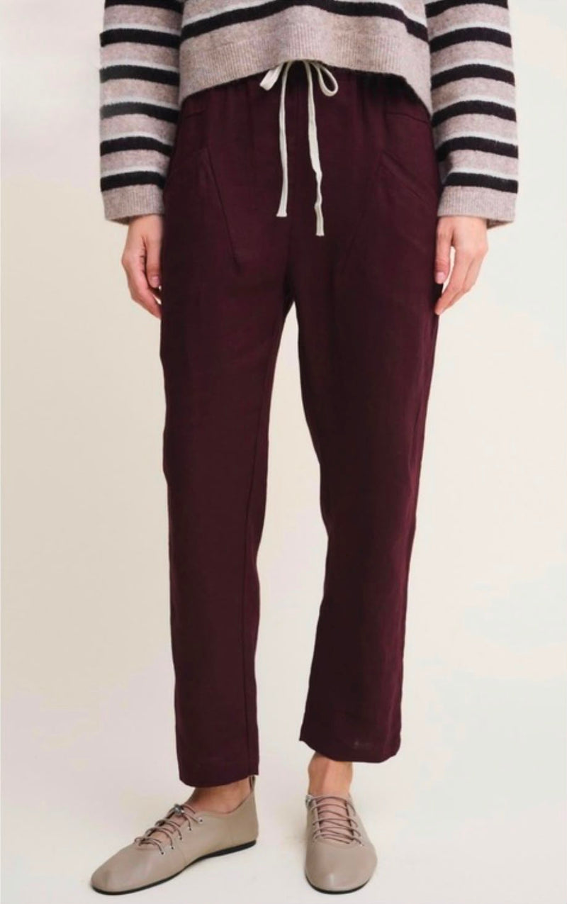 Cherry Linen Luxe Pants