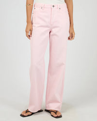 Zia Relaxed Straight Jean - Pink. All About Eve