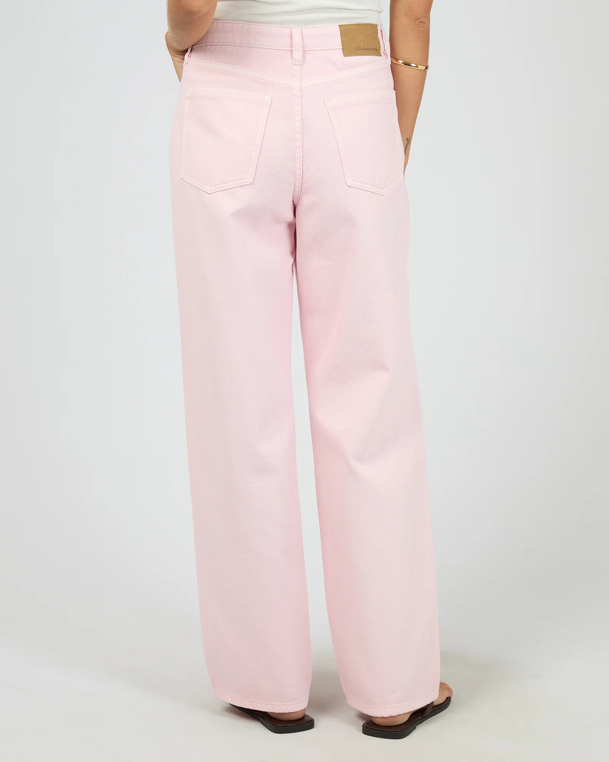 Zia Relaxed Straight Jean - Pink. All About Eve
