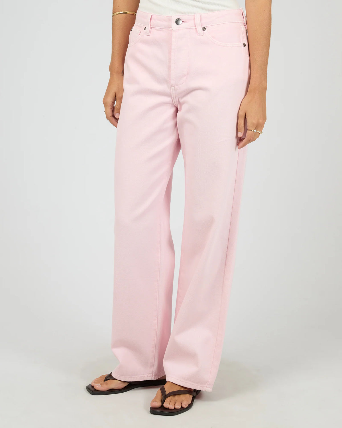 Zia Relaxed Straight Jean - Pink. All About Eve