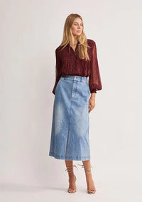 Abloom Blouse - Wine - Sare StoreMOS The LabelBlouse