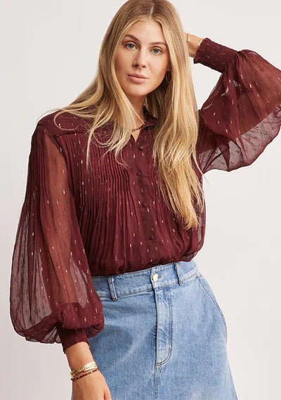 Abloom Blouse - Wine - Sare StoreMOS The LabelBlouse