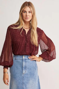 Abloom Blouse - Wine - Sare StoreMOS The LabelBlouse