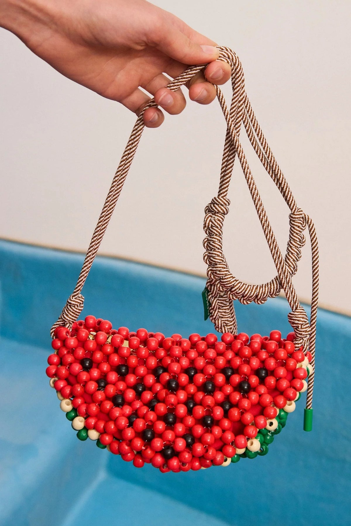 Wood Bead Watermelon Mini Bag