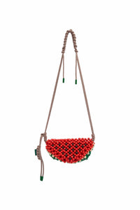 Wood Bead Watermelon Mini Bag
