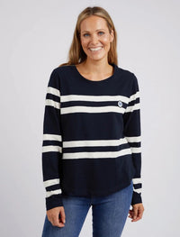 Allegra Long Sleeve Tee - Navy - Sare StoreElmTee