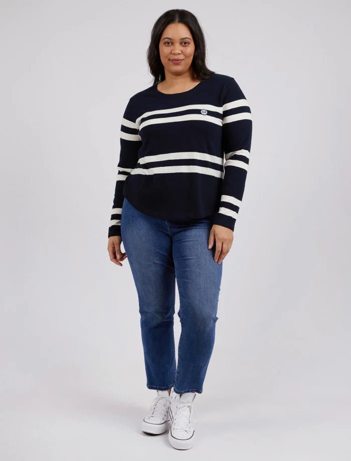 Allegra Long Sleeve Tee - Navy - Sare StoreElmTee