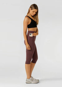 Amy No Ride Phone Pocket 3/4 Leggings - Amethyst Shadow - Sare StoreLorna Janeactivewear