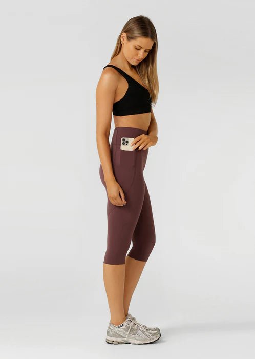 Amy No Ride Phone Pocket 3/4 Leggings - Amethyst Shadow - Sare StoreLorna Janeactivewear
