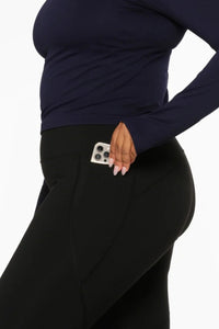 Amy Thermal Phone Pocket Full Length Leggings - Black - Sare StoreLorna JaneLeggings