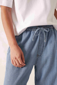 Andie Wide Leg Drawstring Pant - Blue Herringbone - Sare StoreCeres LifeLeggings