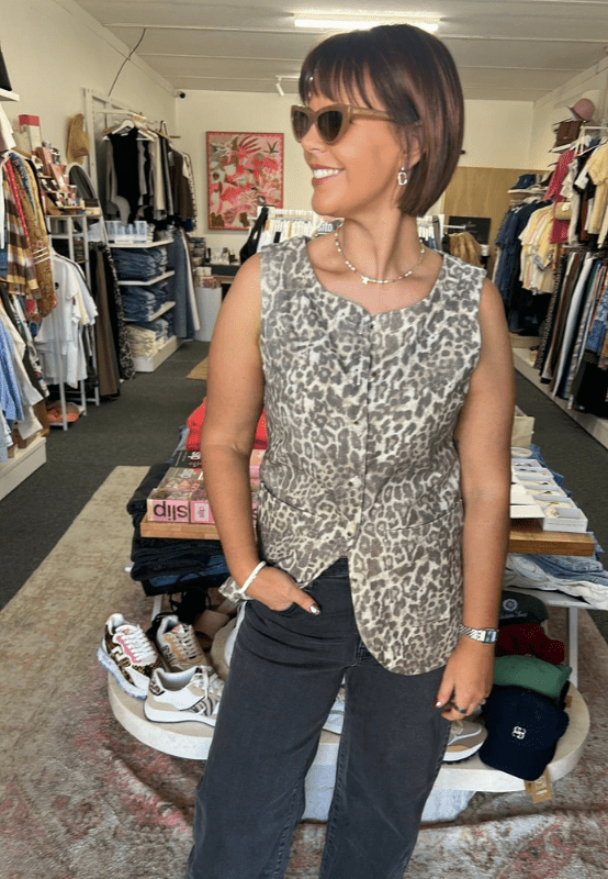 Animal Print Vest - Sare StoreLittle LiesVest