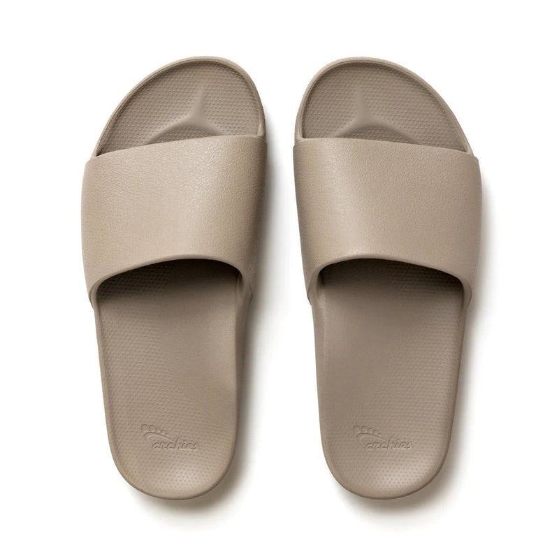 Arch Support Slides - Taupe - Sare StoreArchiesShoes