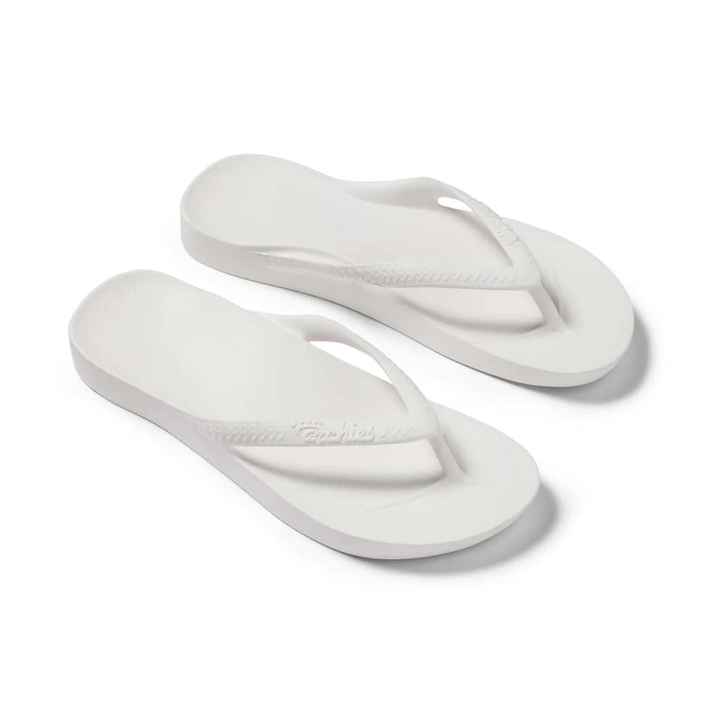 Arch Support Thongs - White - Sare StoreArchiesthongs
