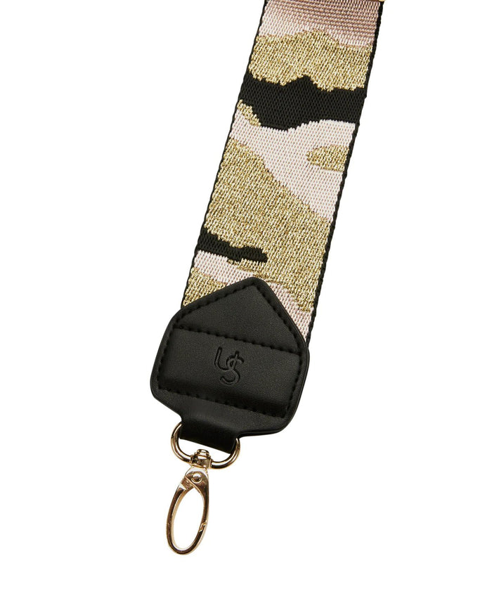 Army Pink Webbing Crossbody Strap -Army/Gold - Sare StoreUrban StatusHandbag