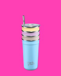 Assembled Summer Core 16oz Stainless Steel Reusable Party Cups 4 Pack