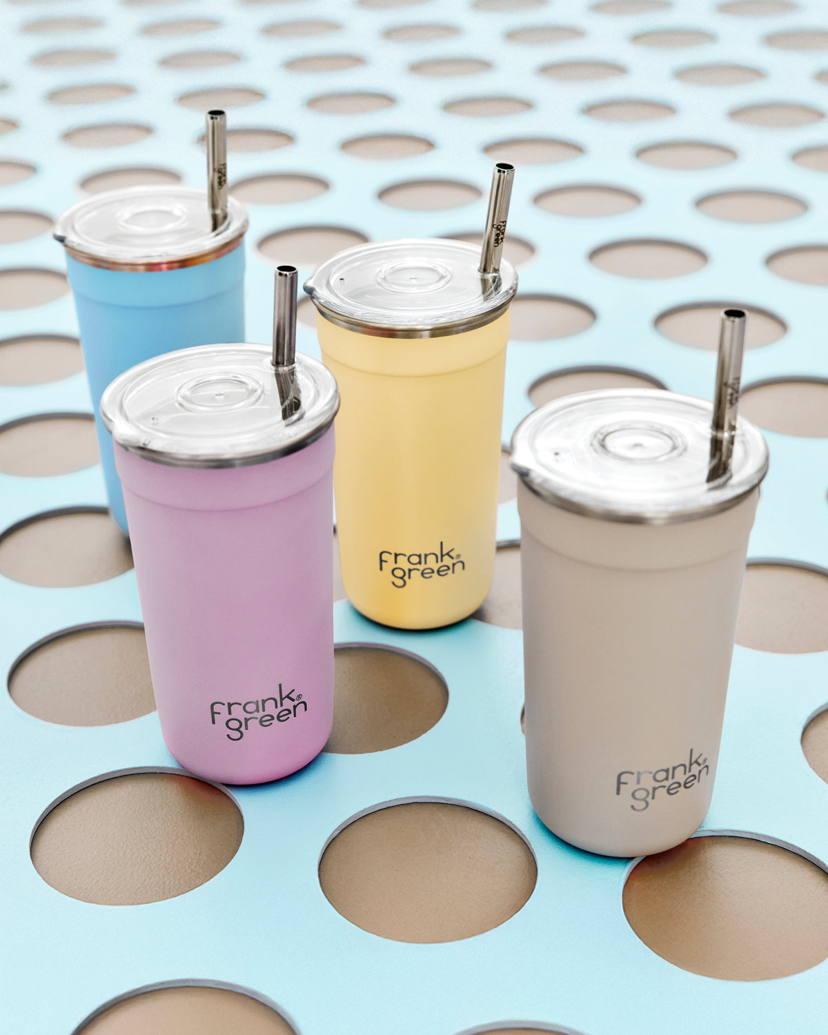 Assembled Summer Core 16oz Stainless Steel Reusable Party Cups 4 Pack