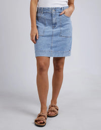 Atlas Denim Skirt Blue - Sare StoreElmSkirt
