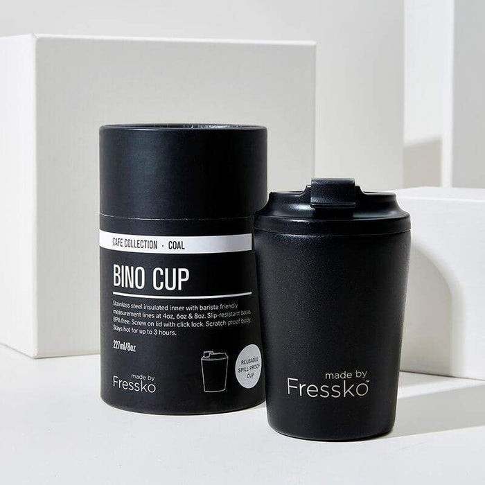 Bino 8oz Reusable Coffee cup- Coal - Sare StoreMade by FresskoReusable Coffee Cup