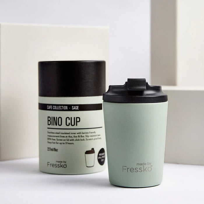 Bino 8oz Reusable coffee cup - Sage - Sare StoreMade by FresskoReusable Coffee Cup