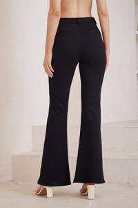 Black Stretch Flare Pants - Sare StoreSare StorePants