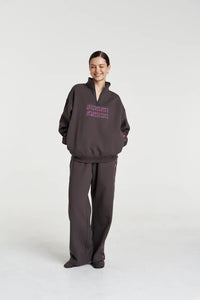 Eden Zip Neck Jumper - Shadow