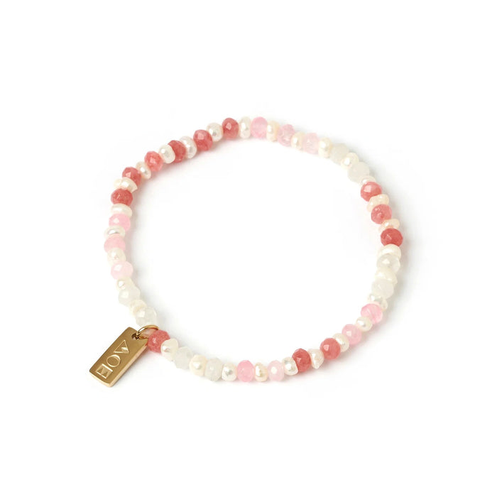 Bloom Pearl and Gemstone Bracelet - Watermelon - Sare StoreArms Of EveBracelet