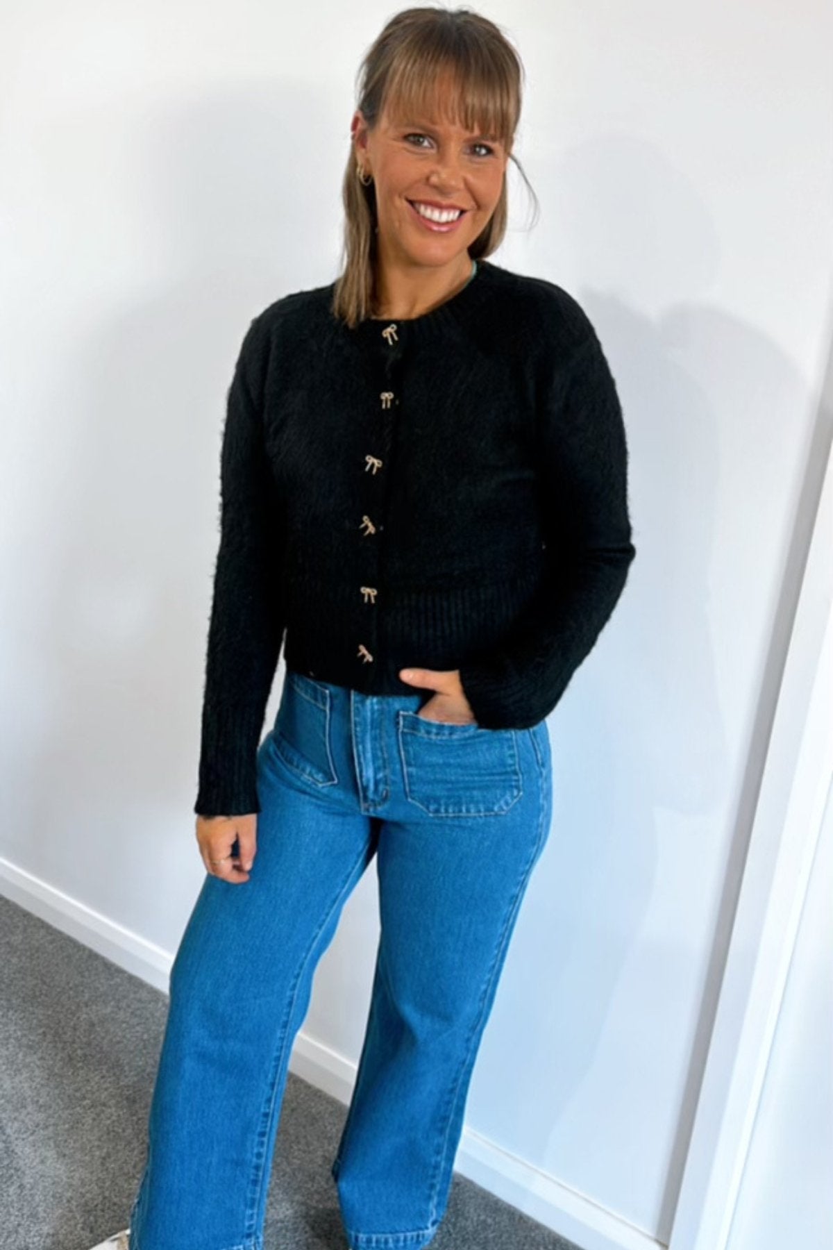 Bow Cardigan - Black - Sare StoreBy FrankieCardigan