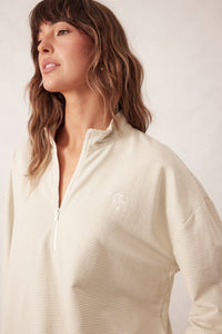 Boxy Zip Sweat - Matcha Fine Stripe - Sare StoreCeres LifeSweatshirts