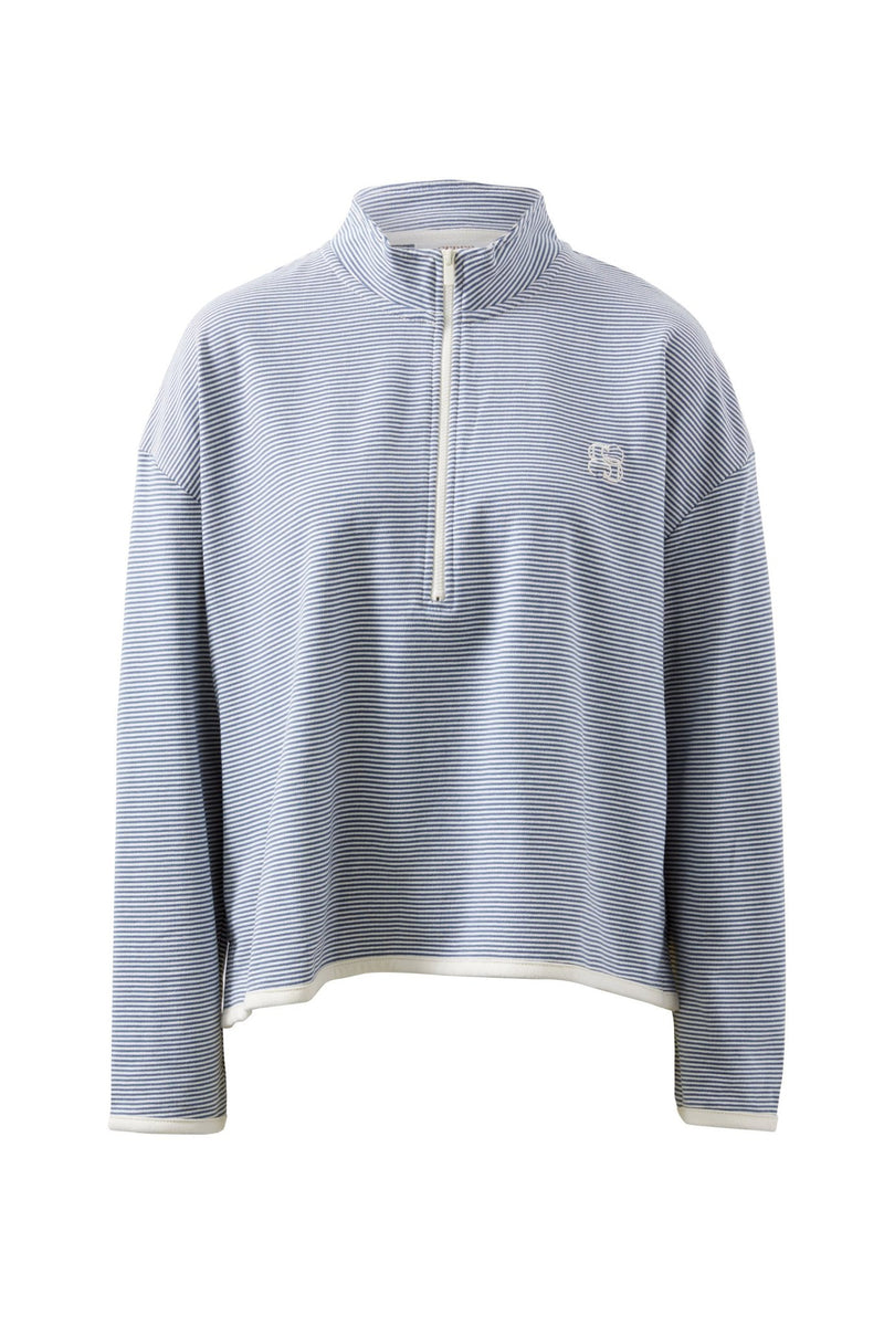 Boxy Zip Sweat - Moonlight Fine Stripe - Sare StoreCeres LifeSweatshirts
