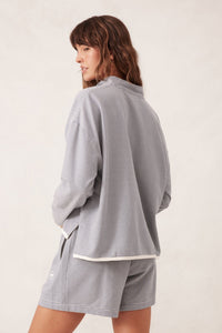 Boxy Zip Sweat - Moonlight Fine Stripe - Sare StoreCeres LifeSweatshirts