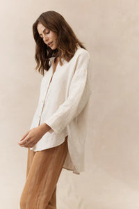 Boyfriend Linen Shirt - Natural - Sare StoreLittle LiesShirt