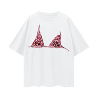 Burgundy Bralette oversize tee - Sare StoreMaku The LabelTee