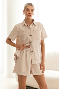 Charlie Denim Shirt - Cream - Sare StorePaper HeartShirts