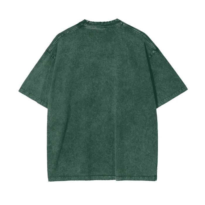 Cherry Baby Acid Wash Oversize T-Shirt - Dark Green - Sare StoreMaku The LabelT-shirt