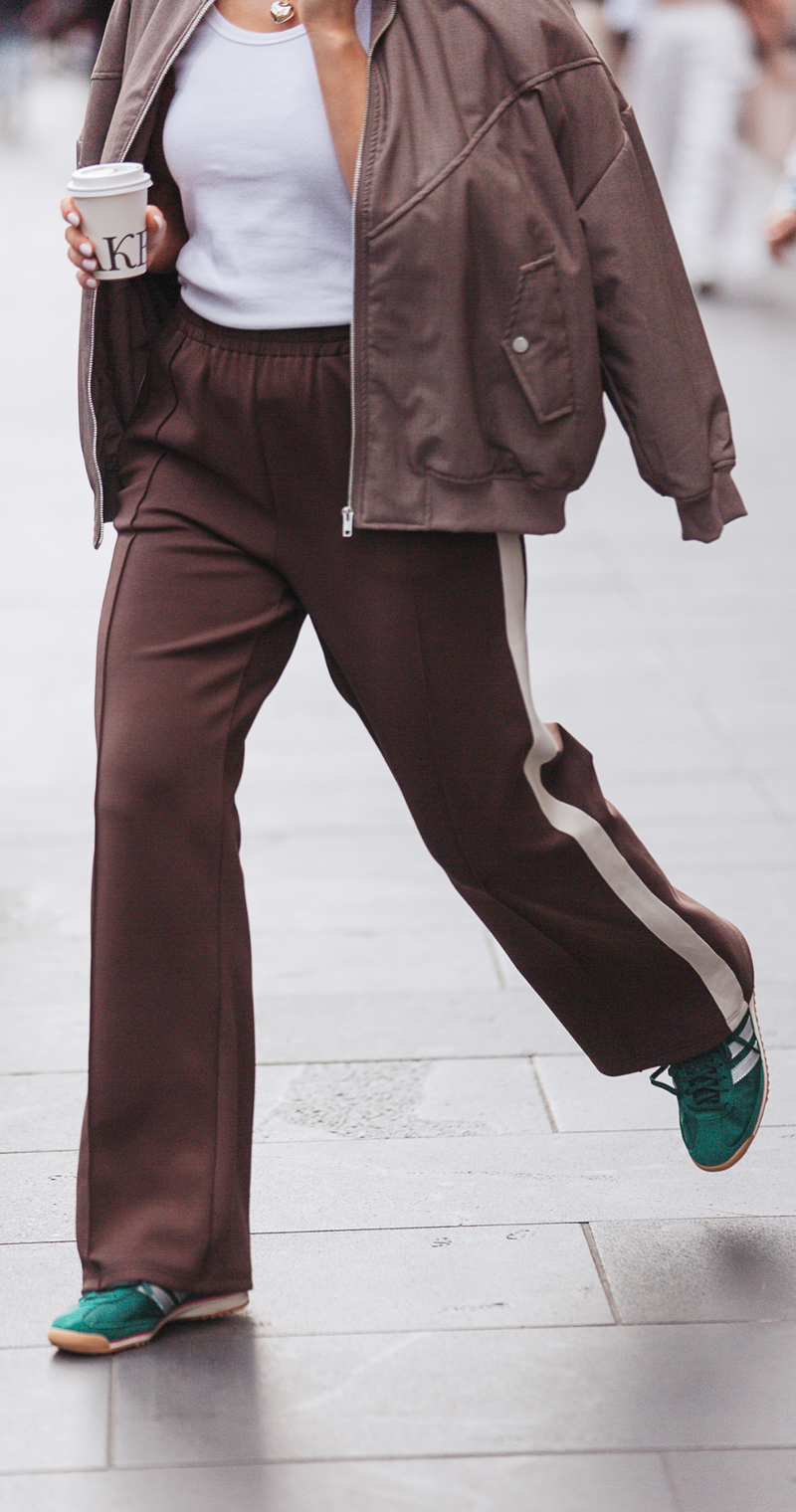 Noah Wide Pant - Chocolate Cream Stripe