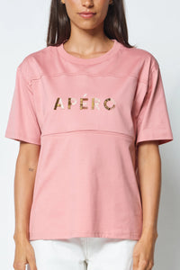 Clair Beaded Panel Tee - Dusty Rose - Sare StoreApero LabelTshirt