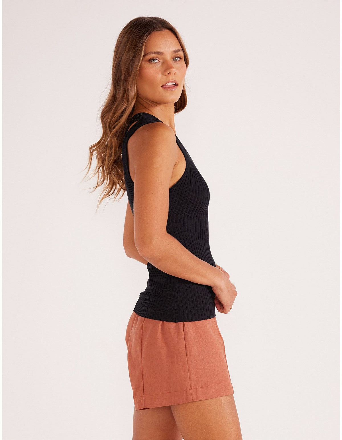 Cleo Belted Short - Nutmeg - Sare StoreMink PinkShorts