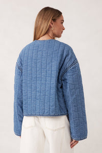 Comfy Quilted Jacket - Worn Blue Denim - Sare StoreCeres LifeJacket