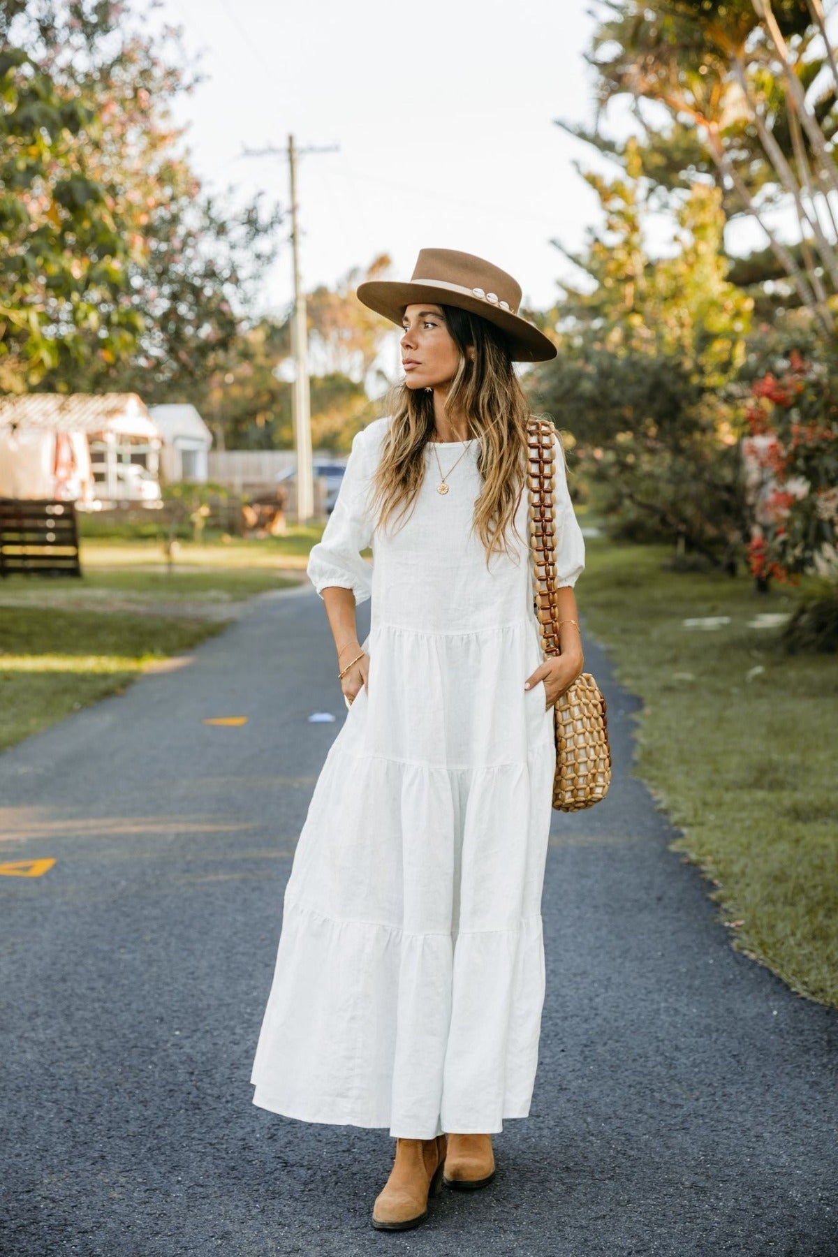Dahlia Dress White Sare Store