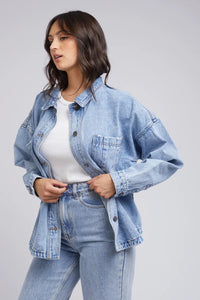 Dale Denim Shacket - Light Blue - Sare StoreAll About EveJacket