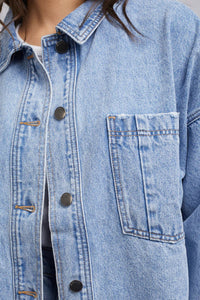 Dale Denim Shacket - Light Blue - Sare StoreAll About EveJacket